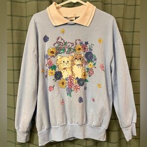 Vintage kitty cat crewneck